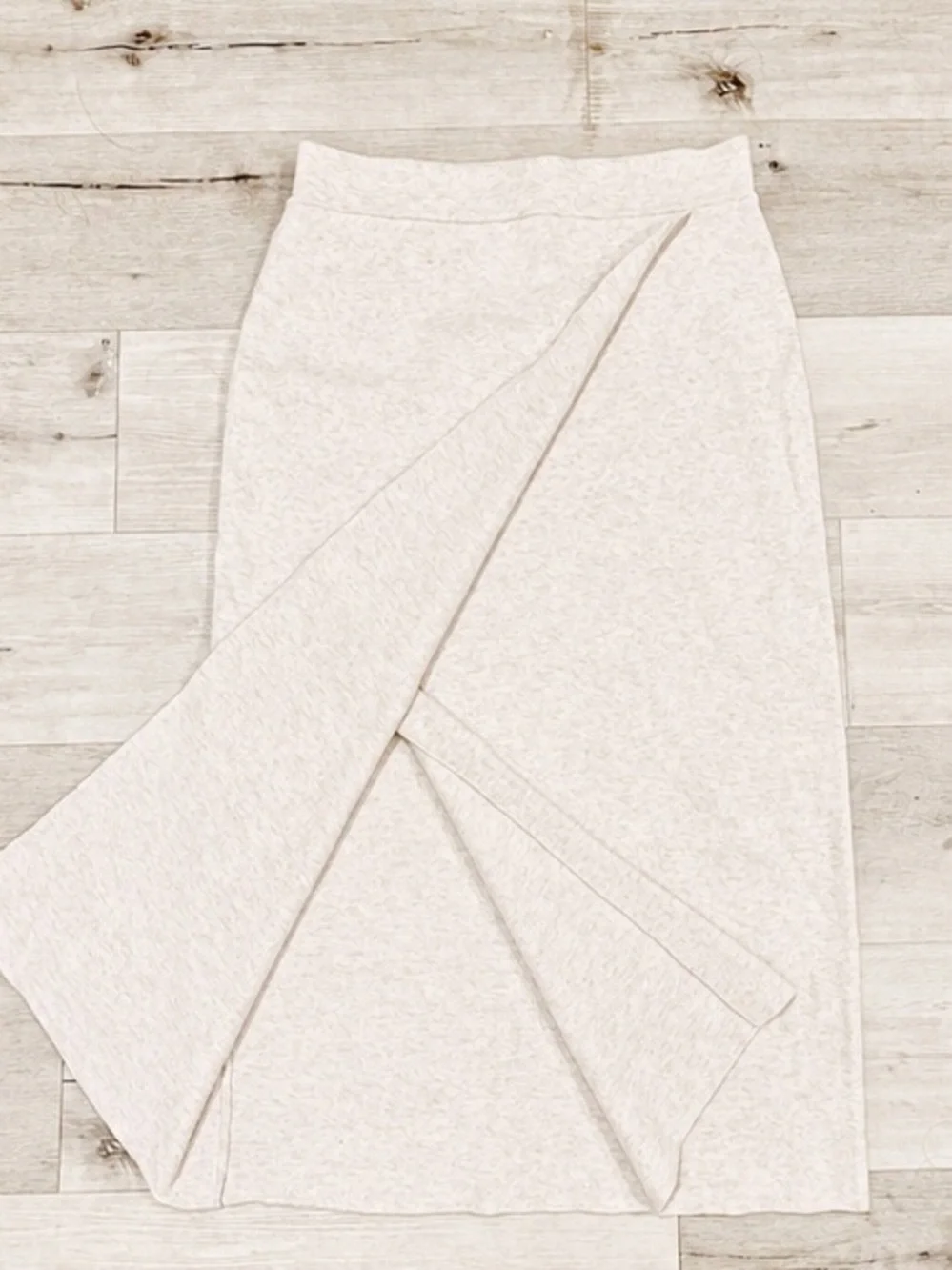 Cream Wrap-Front Midi Skirt - Picture 3 of 4
